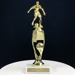 Soccer Trophy with Goal